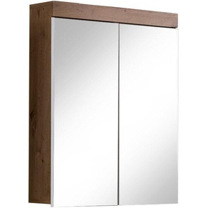 Spiegelschrank INOSIGN Avena Schränke Gr. B/H/T: 60 cm x 77 cm x 17 cm, ohne Beleuchtung, 2 St., weiß (asteichefarben, hochglanz) Bad-Spiegelschränke