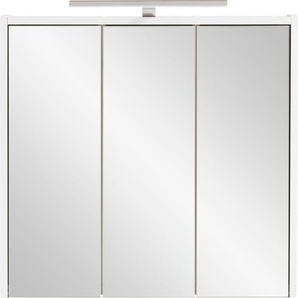 Spiegelschrank INOSIGN List Schränke Gr. B/H/T: 65,0 cm x 60,0 cm x 16,0 cm, 3 St., weiß (weiß glanz) Bad-Spiegelschränke