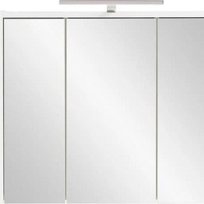 Spiegelschrank INOSIGN List Schränke Gr. B/H/T: 74,5 cm x 60,0 cm x 16,0 cm, 3 St., weiß (weiß glanz) Bad-Spiegelschränke Breite 74,5 cm Badschrank mit viel Stauraum