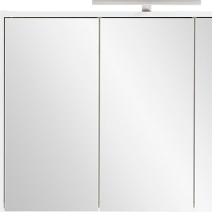 Spiegelschrank INOSIGN List Schränke Gr. B/H/T: 93,5 cm x 60,0 cm x 16,0 cm, 3 St., weiß (weiß glanz) Bad-Spiegelschränke