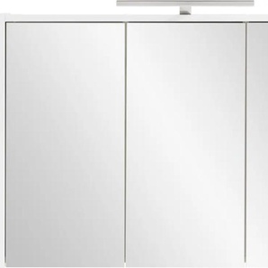 Spiegelschrank INOSIGN List Schränke Gr. B/H/T: 93,5 cm x 60,0 cm x 16,0 cm, 3 St., weiß (weiß glanz) Bad-Spiegelschränke Breite 93,5 cm