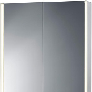 Spiegelschrank JOKEY CantALU Schränke Gr. B/H/T: 67 cm x 73,5 cm x 16 cm, 2 St., grau (aluminium) Spiegelschrank ohne Beleuchtung Spiegelschränke Schränke alu, 67 cm Breite