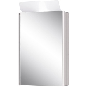 Spiegelschrank JOKEY SingleAlu Schränke Gr. B/H/T: 45 cm x 77 cm x 15 cm, 1 St., silberfarben (selbstmontageinklaufbauanleitung) Bad-Spiegelschränke
