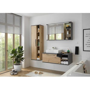 Spiegelschrank 110 x 70 x 21cm Grau
