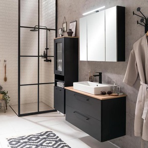 Spiegelschrank »Malte« - schwarz - Holz -