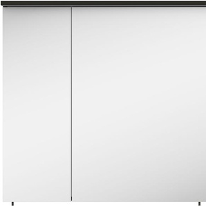 Spiegelschrank MARLIN 3510clarus Schränke Gr. B/H/T: 100 cm x 70 cm x 18 cm, 3 St., schwarz (schwarz supermatt) Bad-Spiegelschränke