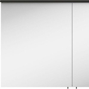 Spiegelschrank MARLIN 3510clarus Schränke Gr. B/H/T: 120 cm x 70 cm x 18 cm, 2 St., schwarz (schwarz supermatt) Bad-Spiegelschränke 120 cm breit, Soft-Close-Funktion, inkl. Beleuchtung, vormontiert
