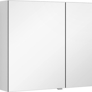 Spiegelschrank MARLIN 3980 Schränke Gr. B/H/T: 140 cm x 68,2 cm x 17,6 cm, weiß (weiß seidenglanz) Bad-Spiegelschränke