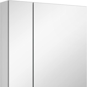 Spiegelschrank MARLIN 3980 Schränke Gr. B/H/T: 70 cm x 68,2 cm x 17,6 cm, Türanschlag rechts, weiß (weiß seidenglanz) Bad-Spiegelschränke mit doppelseitig verspiegelten Türen, vormontiert