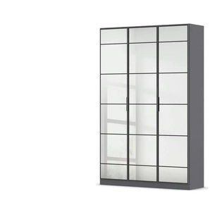 Spiegelschrank mit Einlegeböden - grau - Materialmix - 136 cm - 210 cm | Möbel Kraft
