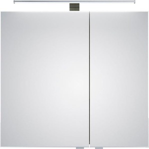 Spiegelschrank PELIPAL Serie 6005 Sprint Schränke Gr. B/H/T: 75 cm x 70,3 cm x 17 cm, 2 St., braun (riviera eiche quer nachbildung) Bad-Spiegelschränke