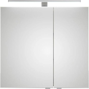 Spiegelschrank SAPHIR 6005 Sprint Badschrank, 2 Spiegeltüren, Einlegeböden, 75 cm breit Schränke Gr. B/H/T: 75 cm x 70,3 cm x 17 cm, weiß (weiß glanz) Bad-Spiegelschränke