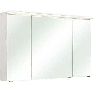 Spiegelschrank SAPHIR Balto Sprint Badschrank mit LED-Lichtkranz, 120 cm breit, 3 Türen Schränke Gr. B/H/T: 120 cm x 72,3 cm x 17 cm, 3 St., weiß (weiß glanz) Bad-Spiegelschränke