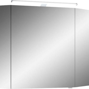 Spiegelschrank SAPHIR Cassca Sprint Badschrank, 3 Spiegeltüren, 6 Einlegeböden, 120 cm breit Schränke Gr. B/H/T: 120 cm x 67 cm x 17 cm, 3 St., weiß (weiß glanz) Bad-Spiegelschränke