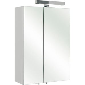 Spiegelschrank SAPHIR Quickset 311 Badschrank, 2 Spiegeltüren, Einlegeböden, 50 cm breit Schränke Gr. B/H/T: 50 cm x 70 cm x 20 cm, 2 St., weiß (weiß glanz) Bad-Spiegelschränke