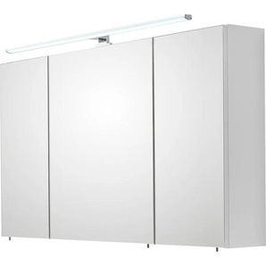 Spiegelschrank SAPHIR Quickset 360 Badschrank, 3 Spiegeltüren, 6 Einlegeböden, 110 cm breit Schränke Gr. B/H/T: 110 cm x 70 cm x 20 cm, 3 St., weiß (weiß glanz) Bad-Spiegelschränke