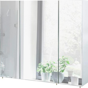 Spiegelschrank SCHILDMEYER Basic Schränke Gr. B/H/T: 90 cm x 70,7 cm x 16 cm, 3 St., weiß (weiß glanz) Bad-Spiegelschränke