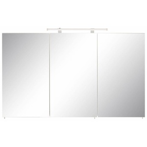 Spiegelschrank SCHILDMEYER Dorina Schränke Gr. B/H/T: 120 cm x 71 cm x 16 cm, 3 St., weiß (weiß glanz) Bad-Spiegelschränke