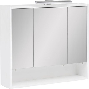 Spiegelschrank SCHILDMEYER Kent Schränke Gr. B/H/T: 70 cm x 65,6 cm x 16 cm, weiß (kreideweiß) Bad-Spiegelschränke