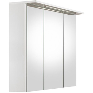 Spiegelschrank SCHILDMEYER Profil 16 Schränke Gr. B/H/T: 100,5 cm x 72,5 cm x 24 cm, 3 St., weiß Bad-Spiegelschränke Schränke Breite 100 cm, 3-türig, LED-Beleuchtung, Schalter-Steckdosenbox