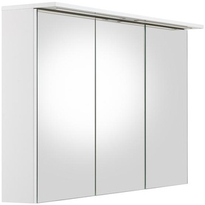 Spiegelschrank SCHILDMEYER Profil 16 Schränke Gr. B/H/T: 120,5 cm x 72,5 cm x 16 cm, 3 St., weiß Bad-Spiegelschränke Schränke Breite 120 cm, 3-türig, 2x LED-Beleuchtung, Schalter-Steckdosenbox