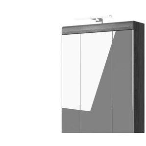 Spiegelschrank SCHLOONSEE  Breite 60cm  inkl. Beleuchtung  3 Spiegeltüren  9 Fächer in verschiedenen Farben erhältlich  Badmöbel  Spiegel  Badschrank  Bad  Schloonsee ¦ verspiegelt ¦ Maße (cm): B: 60 H: 191