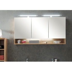 Spiegelschrank Stubach 120cm Braun/Wotaneiche Dekor