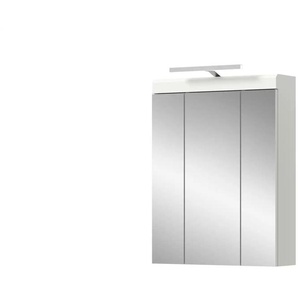 Spiegelschrank SCHLOONSEE  Breite 60cm  inkl. Beleuchtung  3 Spiegeltüren  9 Fächer in verschiedenen Farben erhältlich  Badmöbel  Spiegel  Badschrank  Bad  Schloonsee ¦ verspiegelt ¦ Maße (cm): B: 60 H: 79