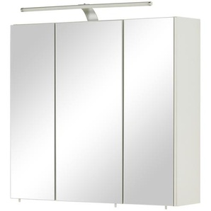 Spiegelschrank - weiß - Materialmix - 75 cm - 70 cm - 20 cm | Möbel Kraft