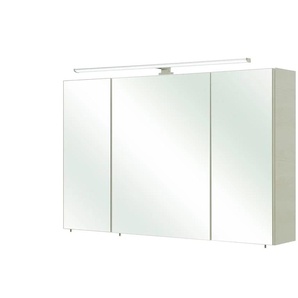Spiegelschrank - weiß - Materialmix - 110 cm - 70 cm - cm 20,0 | Möbel Kraft