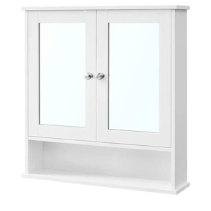 Spiegelschrank - weiß - Materialmix - 56,5 cm - 58,5 cm | Möbel Kraft