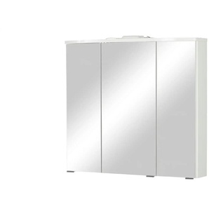 Spiegelschrank - weiß - Materialmix - 80 cm - 73 cm - cm 14,0 | Möbel Kraft