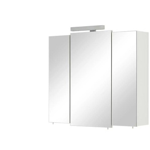 Spiegelschrank - weiß - Materialmix - 83 cm - 73 cm - cm 20,0 | Möbel Kraft