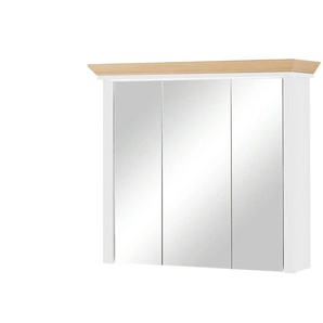 Spiegelschrank - weiß - Materialmix - 83 cm - 75 cm - cm 25,0 | Möbel Kraft