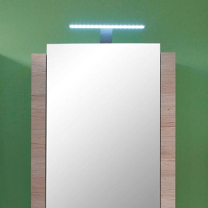 Spiegelschrank WELLTIME Colmar Schränke Gr. B/H/T: 60 cm x 80 cm x 15 cm, 1 St., braun (eiche san remo hell) Bad-Spiegelschränke matte Echtholzoptik inkl. LED-Beleuchtung, BHT: ca. 60 80 15 cm