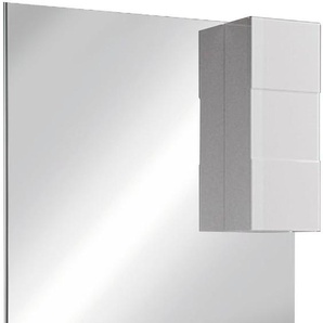 Spiegelschrank WELLTIME Dama Schränke Gr. B/H/T: 100 cm x 110 cm x 18 cm, ABS Chrom / Weiß, 1 St., Komplettausführung, weiß (weiß hochglanz lack) Bad-Spiegelschränke Badspiegelschrank mit 1 Tür, inkl. Beleuchtung LED, Breite 100
