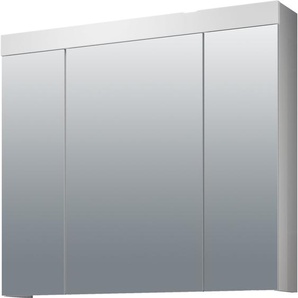 Spiegelschrank WELLTIME Dormoletto Schränke Gr. B/H/T: 80 cm x 75 cm x 16 cm, 3 St., weiß (weiß melamin) Bad-Spiegelschränke Badmöbel, Breite 80 cm