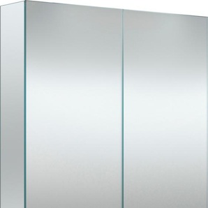 Spiegelschrank WELLTIME G-Line Schränke Gr. B/H/T: 60,8 cm x 70 cm x 13 cm, ohne LED, 2 St., Komplettausführung, farblos (transparent) Bad-Spiegelschränke