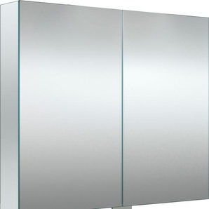 Spiegelschrank WELLTIME G-Line Schränke Gr. B/H/T: 80,8 cm x 70 cm x 13 cm, ohne LED, 2 St., Komplettausführung, farblos (transparent) Bad-Spiegelschränke
