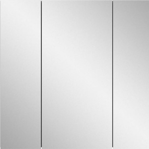 Spiegelschrank WELLTIME Schränke Gr. B/H/T: 82 cm x 77 cm x 18 cm, 3 St., weiß Bad-Spiegelschränke Badmöbel, Badschrank, Badezimmer Spiegelschrank 82cm Breite, 3 Türen