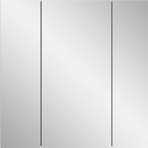 Spiegelschrank WELLTIME Schränke Gr. B/H/T: 82 cm x 77 cm x 18 cm, 3 St., weiß Bad-Spiegelschränke