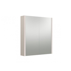 Spiegelschrank WELLTIME Urban Schränke Gr. B/H/T: 58,2 cm x 65 cm x 12 cm, ohne Beleuchtung, 2 St., Komplettausführung, grau (kashmir grau) Bad-Spiegelschränke Türen mit Soft-Close-Funktion, 2 Glaseinlegeböden