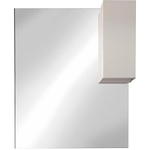 Spiegelschrank WELLTIME Vittoria Schränke Gr. B/H/T: 100 cm x 110 cm x 18 cm, ABS Chrom / Weiß, 1 St., Komplettausführung, weiß (weiß hochglanz lack) Bad-Spiegelschränke Badspiegelschrank mit 1 Tür, inkl. Beleuchtung LED, Breite 100