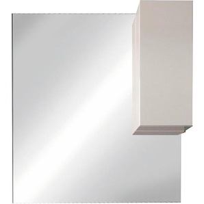 Spiegelschrank WELLTIME Vittoria Schränke Gr. B/H/T: 120 cm x 110 cm x 18 cm, ABS Chrom / Weiß, 1 St., Komplettausführung, weiß (weiß hochglanz lack) Bad-Spiegelschränke Badspiegelschrank mit 1 Tür, inkl. Beleuchtung LED, Breite 120