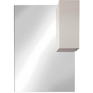 Spiegelschrank WELLTIME Vittoria Schränke Gr. B/H/T: 80 cm x 110 cm x 18 cm, ABS Chrom / Weiß, 1 St., Komplettausführung, weiß (weiß hochglanz lack) Bad-Spiegelschränke Badspiegelschrank mit 1 Tür, inkl. Beleuchtung LED, Breite 80