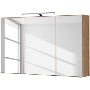 Spiegelschrank I 100cm Braun/Wotaneiche Dekor