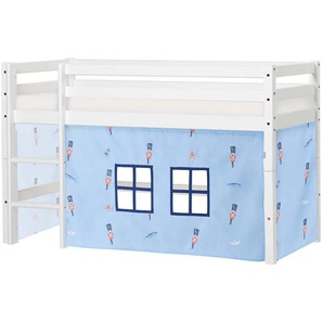 Spielbett HOPPEKIDS ECO Dream Betten Gr. Liegefläche B/L: 70 cm x 160 cm Betthöhe: 69 cm, H2/H3, Kaltschaummatratze, blau (blau, weiß) Baby Spielbetten