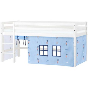 Spielbett HOPPEKIDS ECO Dream Betten Gr. Liegefläche B/L: 90 cm x 200 cm Betthöhe: 69 cm, H2/H3, Kaltschaummatratze, blau (blau, weiß) Baby Spielbetten