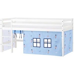 Spielbett HOPPEKIDS ECO Dream Betten Gr. Liegefläche B/L: 90 cm x 200 cm Betthöhe: 69 cm, H2/H3, Komfortschaummatratze, blau (blau, weiß) Baby Spielbetten