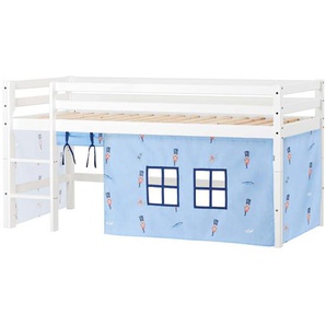 Spielbett HOPPEKIDS ECO Dream Betten Gr. Liegefläche B/L: 90 cm x 200 cm Betthöhe: 69 cm, kein Härtegrad, ohne Matratze, blau (blau, weiß) Baby Spielbetten